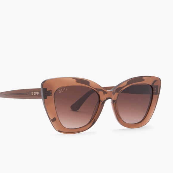 Diff Eyewear Accessories - NIB DIFF Raven dark taupe crystal Sunglasses